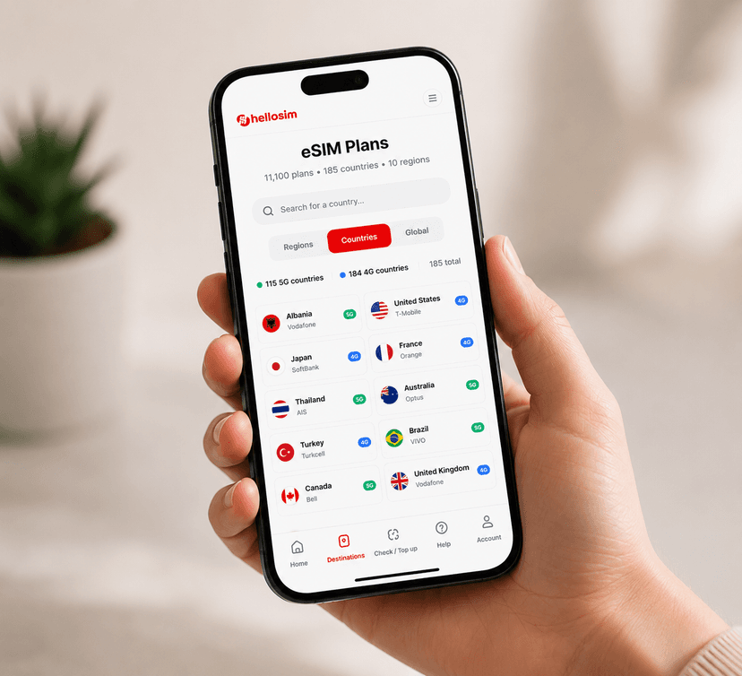 Choose your eSIM data plan
